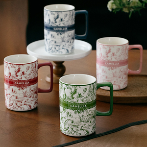 Tasses à café en céramique de luxe créatives, design moderne haut de gamme, cadeaux d'affaires pour couples, cadeau d'anniversaire pour elle, bureau à domicile, motif étoile - Product Image 2