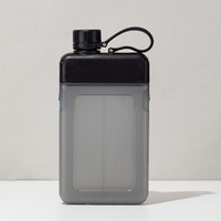 Bouteilles d'eau plates en plastique de 450 ml en PP sans BPA, format A5, avec logo personnalisé, pour carnet de notes et mémos – Design tendance