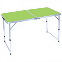Table pliante d'extérieur en alliage d'aluminium, portable, pour pique-nique, promotionnelle, pour stand, mobilier d'extérieur