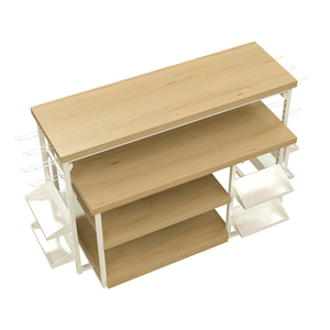 High Capacity Incremental <b>Hook</b> Universal Movement Movable Wood Shop <b>Display</b> Cabinet - Product Image 3
