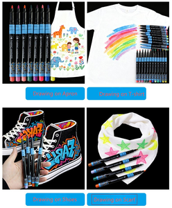 Marqueurs textiles permanents pour vêtements, stylos à peinture pour tissus, marqueurs à peinture imperméables lavables en machine pour t-shirts, chaussures en toile, sacs - Product Image 3