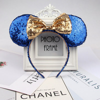 Nouveau paillettes couronne bandeau filles princesse fête tête porter paillettes souris oreille bandeau