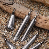 ROVORO Tackle Plombs de pêche fines en plomb pur 3.5-10g pour la pêche au black-bass avec leurres, accessoires de montage rapide Raindrop