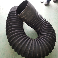 Conduit flexible renforcé en fil d'acier ondulé noir pour la construction minière