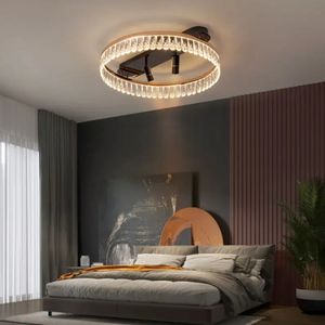 Nouveau Style Lustre Intelligent Pendentif Cristal Moderne Anneau Rond Led Plafonnier pour Chambre Salon - Product Image 4