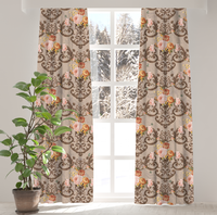 Rideau d'impression de motif floral de conception de mode 100% assombrissement de pièce occultante de fenêtre de polyester
