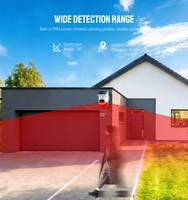 Alarme solaire WiFi étanche avec capteur de mouvement PIR, contrôle par application Tuya Smart, son et lumière, pour la sécurité domestique et la protection antivol
