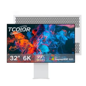 铝合金外观显示器 32 英寸 6k 竖屏旋转电脑游戏显示器 视网膜显示屏液晶显示器 USB C 适合家庭和办公室 - Product Image 1
