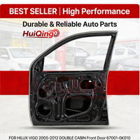 Pièces de carrosserie automobile noires, porte avant, référence 67001-0K010 pour HILUX VIGO 2005-2012 DOUBLE CABINE 67001-0K010