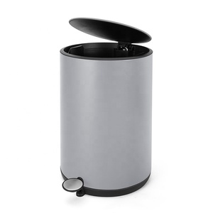 stainless steel home kitchen lid step pedal waste trash bin garbage can