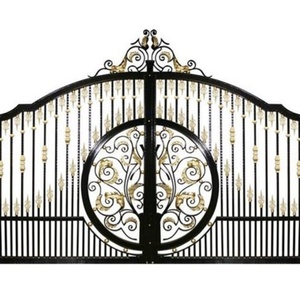CBMMart <span class=keywords><strong>Garage</strong></span> extérieur de luxe Porte d'entrée principale en <span class=keywords><strong>fer</strong></span> forgé galvanisé à chaud pour villa - Product Image 5