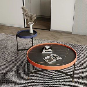kleines rundes tischset möbel wohnzimmer sofa beistelltisch kundenspezifische farbe marmor stein moderne luxus couchtische ecktische - Product Image 3
