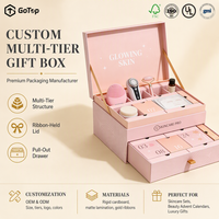 Boîte de rangement calendrier GOTOP écologique et recyclable avec pelliculage mat, gaufrage et fermeture magnétique, personnalisable pour la maison et les salons de beauté
