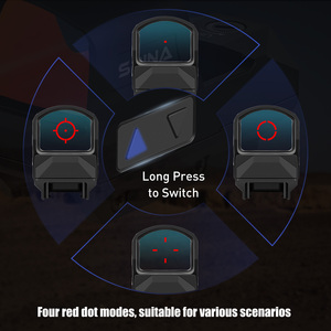 <span class=keywords><strong>Ottica</strong></span> Spina STO-38T 1500G antiurto IPX7 tattico antiurto a quattro modalità reticolo grandi finestre mirino ottico rosso - Product Image 5