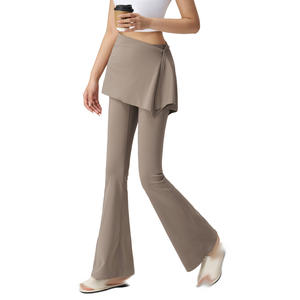 नई योग पैंट गर्मियों की पतली शैली के दो टुकड़े-आकार के टुकड़े लड़कियां हिप प्रशिक्षण और फिटनेस योग फ्लड पैंट - Product Image 1