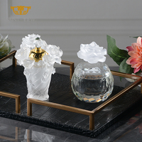 Cadeaux de l'Aïd : Brûleur d'encens Mubkhar, cristal K9 de qualité supérieure, boîte de rangement pour articles divers, bougie Bakhoor, pot en verre pour bonbons avec boîte