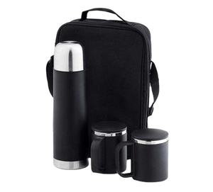 Juego de regalo de Navidad y Año Nuevo con logotipo personalizable Botella de agua al vacío y copas de vino para celebraciones festivas - Product Image 1