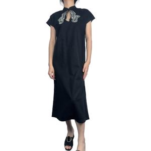 ชุดเดรสแฟชั่นสวยหรู แขนสั้น สีดำ สไตล์ใหม่ สำหรับผู้หญิง - Product Image 5