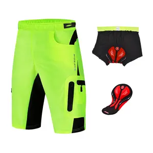 Pantaloncini da <span class=keywords><strong>Mountain</strong></span> <span class=keywords><strong>Bike</strong></span> da uomo in discesa MTB da bicicletta pantaloncini estivi da biancheria intima nera ad asciugatura rapida pantaloncini da ciclismo - Product Image 1