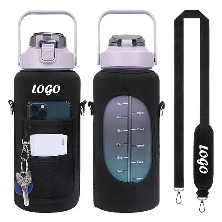 Portable 1000ml Outdoor Water Bottle With Straw With Straw For