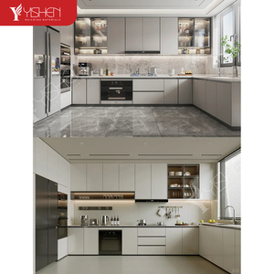 Armario de <span class=keywords><strong>cocina</strong></span> automático modular de gama alta al por mayor de <span class=keywords><strong>madera</strong></span> maciza con accesorios de acero inoxidable muebles de Isla de <span class=keywords><strong>encimera</strong></span> de mármol - Product Image 3
