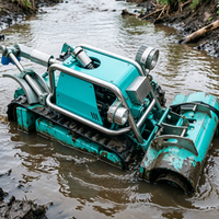 Robot de dragage sous-marin avec fonction d'agitation auxiliaire, extracteur de boue sur chenilles pour boues épaisses