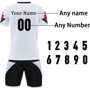 Ensemble d'uniformes de football personnalisés, maillot sublimé à col en V, short anti-transpiration, unisexe, pour adultes et enfants, nom et numéro de l'équipe 10 - Product Image 3