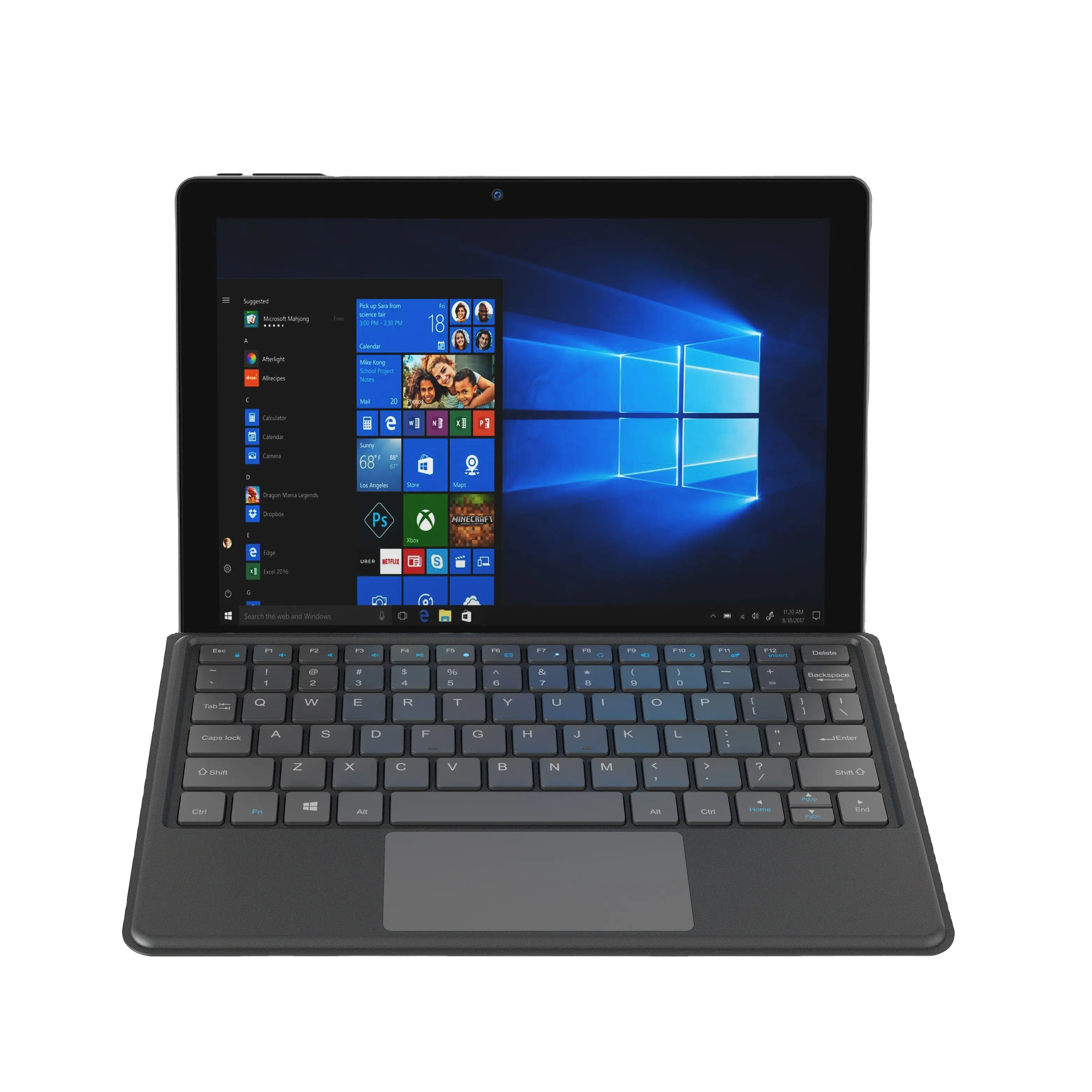 Tablet PC 12.3 Inci 2 Dalam 1, Laptop Core I5 G4 RAM 4GB 128GB Penyimpanan Jendela 10 Tablet dengan Dudukan Keyboard