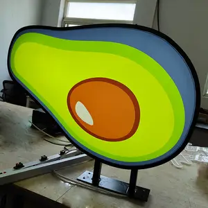 Factory Custom Avocado Shop Vacuum Formed Lightbox Illuminated Restaurant Logo Outdoor Waterproof Advertising Light Box Sign