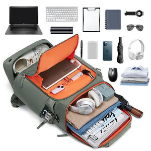 Mochila de Viaje de Gran Capacidad con Compartimento para Portátil, Unisex, para Senderismo y Actividades al Aire Libre, Color Verde Militar Sólido - Product Image 2