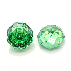 Piedra Sintética CZ Suelta, Corte Fresco, Color Verde Rosa, Forma de Rosa, Gema Artificial de Zirconia - Product Image 4