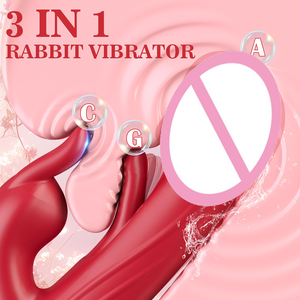 Flatternder G-Punkt-Dildo-Vibrator Klitoris-Nippel-Stimulator Massagegerät Erotikspielzeug Rabbit-Vibrator für Frauen Weibliche Masturbation - Product Image 3