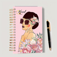 Journal de vie en spirale personnalisé A5 carnet de notes agenda imprimé à couverture rigide avec tissu et couverture PP pour l'écriture échantillon gratuit offert