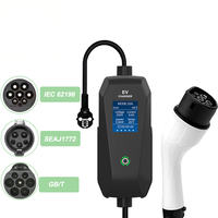 Vente en gros directe d'usine, service ODM OEM, logo personnalisé, station de recharge pour véhicules électriques, type 2, 10 mètres, 7 kW, chargeur portable pour véhicules électriques