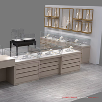 Comptoirs de présentation de bijoux modernes avec éclairage LED pour les magasins de détail afin d'exhiber élégamment des bijoux raffinés