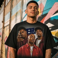 Nouveau T-shirt ample grande taille pour homme, imprimé style urbain, 100% coton respirant, coupe décontractée, T-shirt à manches courtes pour homme et femme