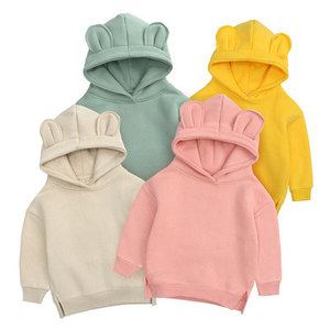 Vêtements pour bébés, manteau d'hiver pour enfants, sweat à capuche en polaire pour garçons et filles, pull à oreilles d'ours, sweat à capuche pour bébé en coton biologique - Product Image 1