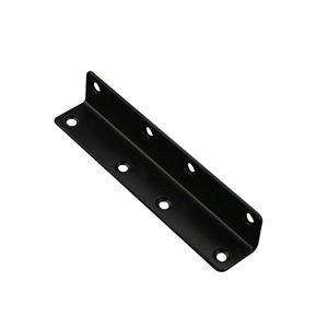 Support d'angle en L à résonance 50x50 en acier inoxydable noir pour meubles, accessoire de fixation d'étagère - Product Image 1