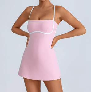 कस्टम लोगो जिम में त्वरित सूखी गोल्फ स्कर्ट स्पोर्टी सूट और आकार के खेल पोशाक 2 पीस आउटफिट महिलाओं के लिए टेनिस स्कर्ट सेट - Product Image 3