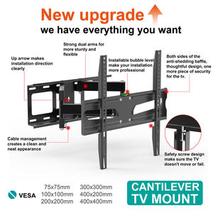 CHARMOUNT <span class=keywords><strong>Support</strong></span> <span class=keywords><strong>mural</strong></span> <span class=keywords><strong>TV</strong></span> à mouvement intégral <span class=keywords><strong>Support</strong></span> <span class=keywords><strong>TV</strong></span> à double bras de <span class=keywords><strong>32</strong></span> à <span class=keywords><strong>65</strong></span> pouces avec chariots de montage <span class=keywords><strong>TV</strong></span> pivotants <span class=keywords><strong>et</strong></span> inclinables - Product Image 2