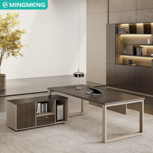 Bureau de direction haut de gamme, simple, moderne, léger et luxueux, combinaison bureau et chaise pour bureau financier du président - Product Image 5