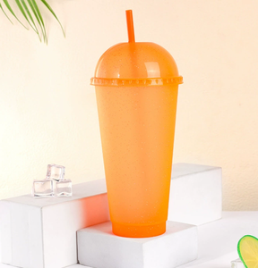 Vasos de paja en forma de paraguas de moda Vasos de helado en polvo brillante Suministro de bebidas frías para venta al por mayor. - Product Image 5