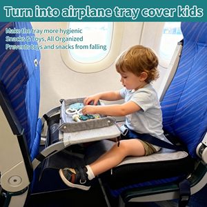 Cama de avión para niños pequeños con cubierta de bandeja que se convierte en bolsa, extensor de asiento de avión para niños pequeños, bolsa de cama de avión para bebés - Product Image 5