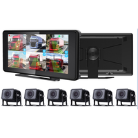 Caméra anti-collision AI pas cher 4CH 6CH BSD zone d'écran tactile de 10 pouces plate-forme en direct 4G réglable