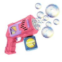 Pistolet à bulles électrique automatique avec lumière, alimenté par piles, portable, pour enfants, idéal pour les fêtes estivales en extérieur et la plage, cadeau