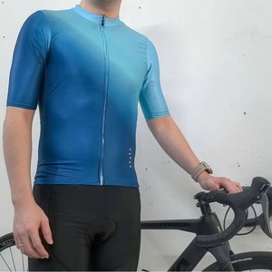 Maillot de cyclisme unisexe Zede à col montant, léger, respirant, séchage rapide, coupe-vent, couleur dégradée, pour le cyclisme sur route et VTT - Product Image 5