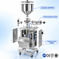 Machine de remplissage semi-automatique pneumatique à piston SUS304 de 50 à 5000 ml pour crème cosmétique, shampoing, savon liquide et pâte