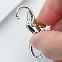 Mousqueton en alliage de zinc, style minimaliste, à ressort, pour porte-clés, accessoire de bijouterie, fabriqué en Chine