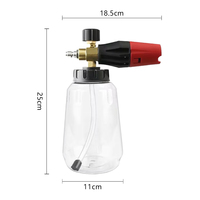 Bouteille pulvérisatrice de mousse rouge et noire SPS pour nettoyage automobile, canon à mousse transparente pour lavage de voiture, lance à mousse PA