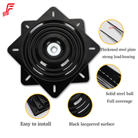 Placa Giratoria de Hierro para Muebles de 360 Grados, Placa Giratoria Cuadrada con Rodamientos Completos para Sofá